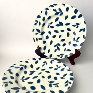 Macy’s Martha Stewart Stockholm Blue Leaves Salad Plates - Set of 4